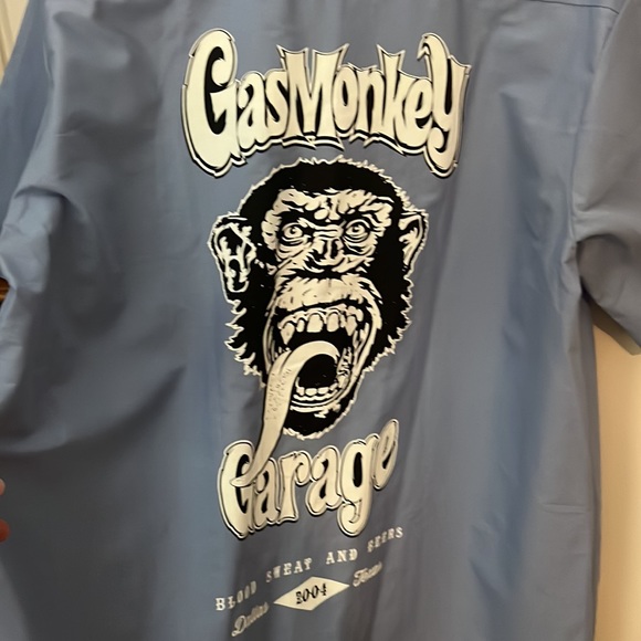 Red Cap Gas Monkey button down work shirt! - Picture 5 of 6